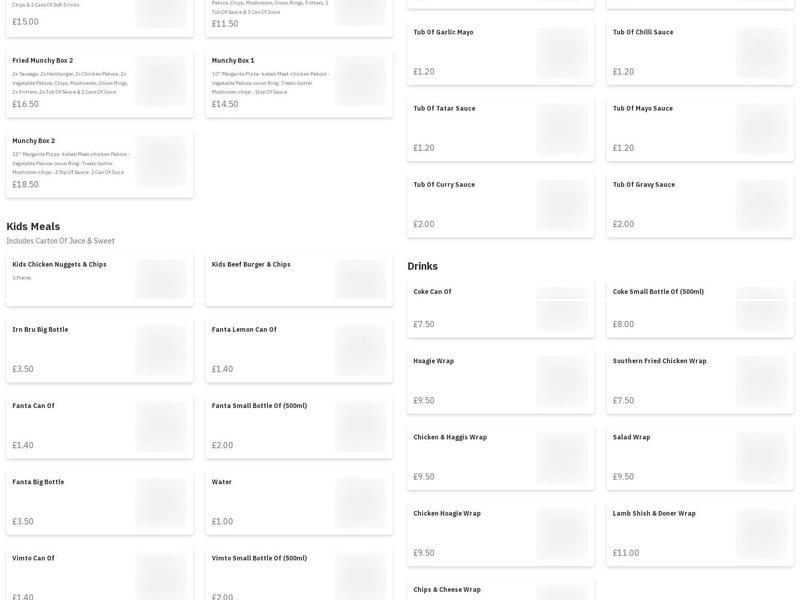 Langlee Fish & Chip Shop Menu