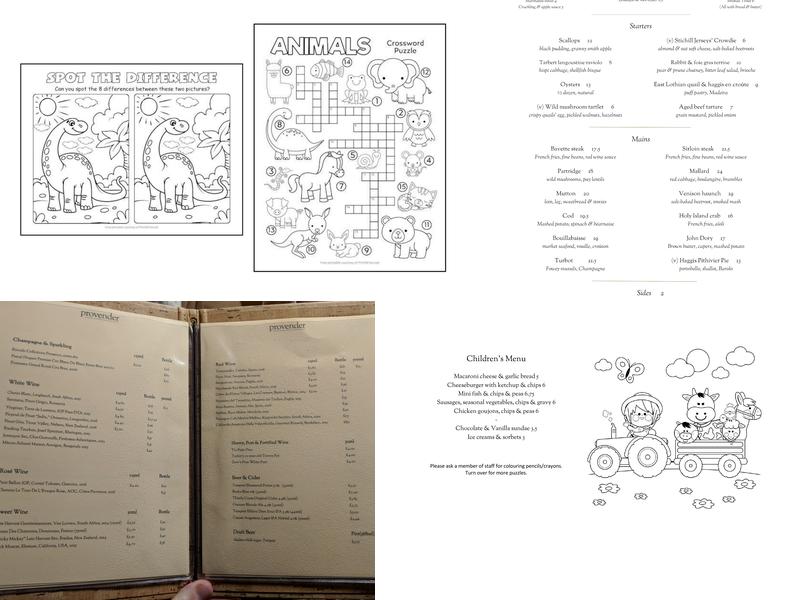 Provender Restaurant & Bar Menu