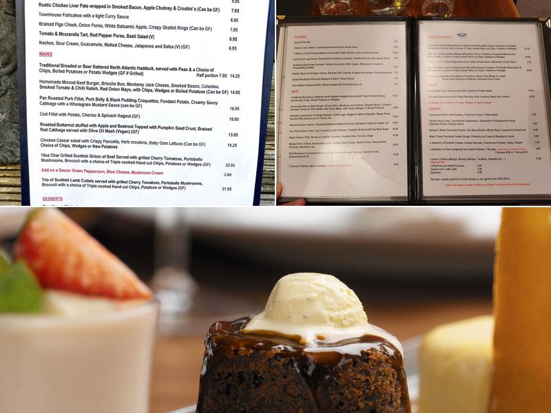 The Townhouse Hotel Menu