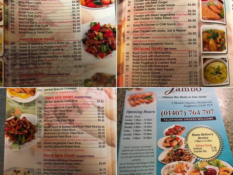 Jambo Chinese Restaurant Menu