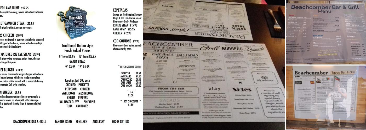 Beachcomber Bar & Grill Menu