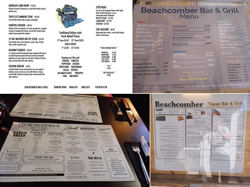 Beachcomber Bar & Grill Menu
