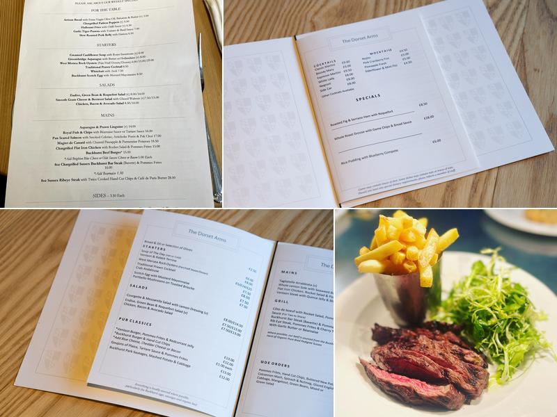 The Dorset Arms Menu