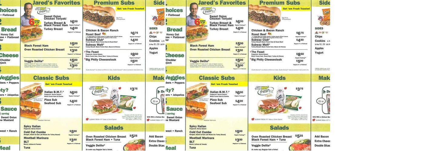 Subway Menu