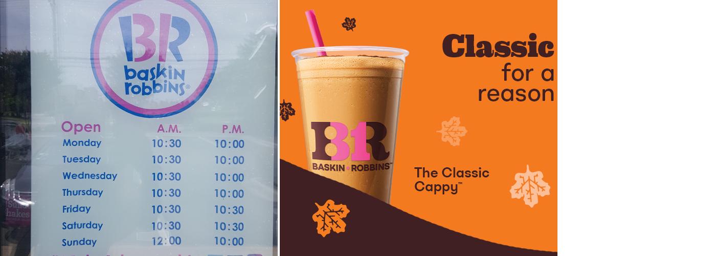 Baskin-Robbins Menu