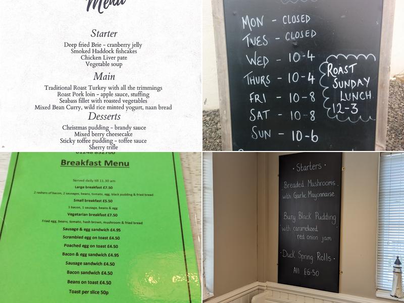 The Bay Cafe Menu