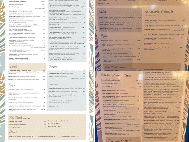 The Tavern on the Bay Menu