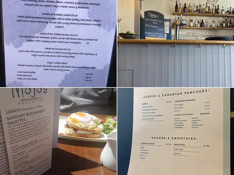 Mojo's Rhosneigr Menu