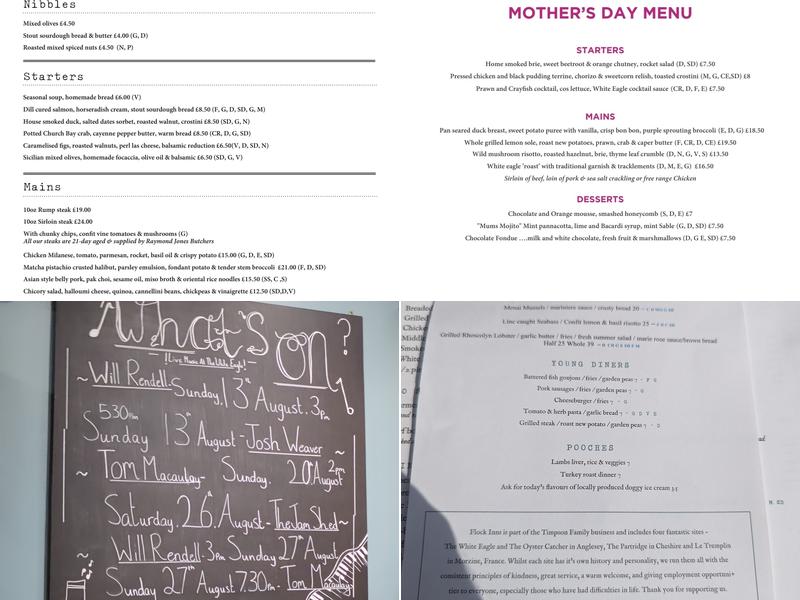 The White Eagle Menu