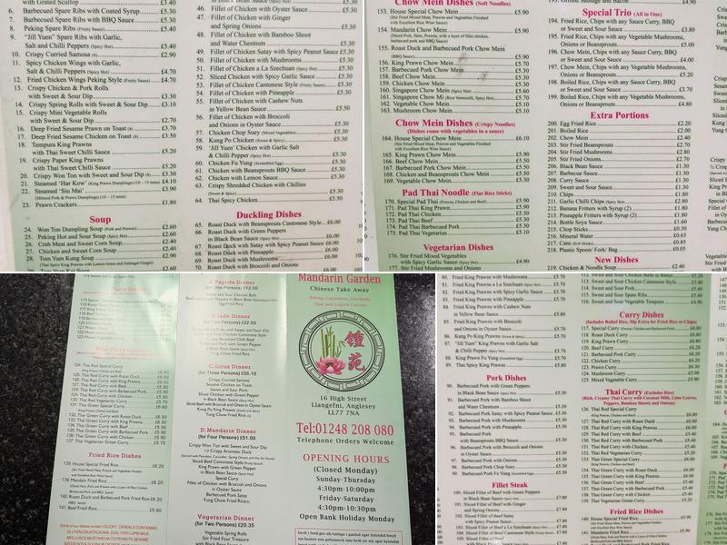 Mandarin Garden Menu