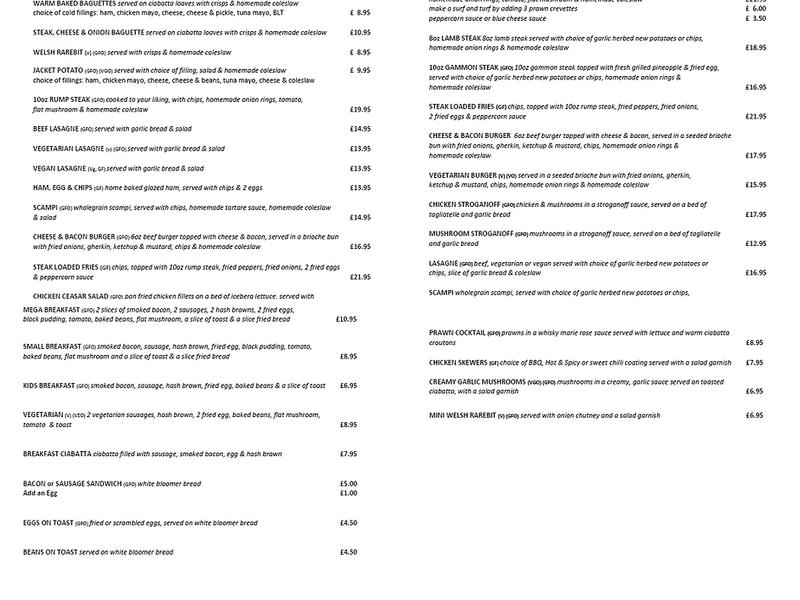 The Lamb Of Rhos Menu