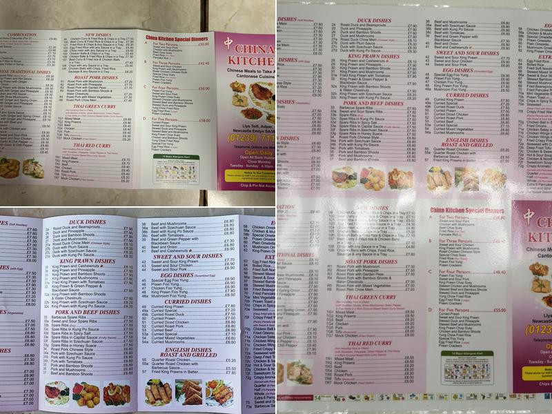 China Kitchen Menu