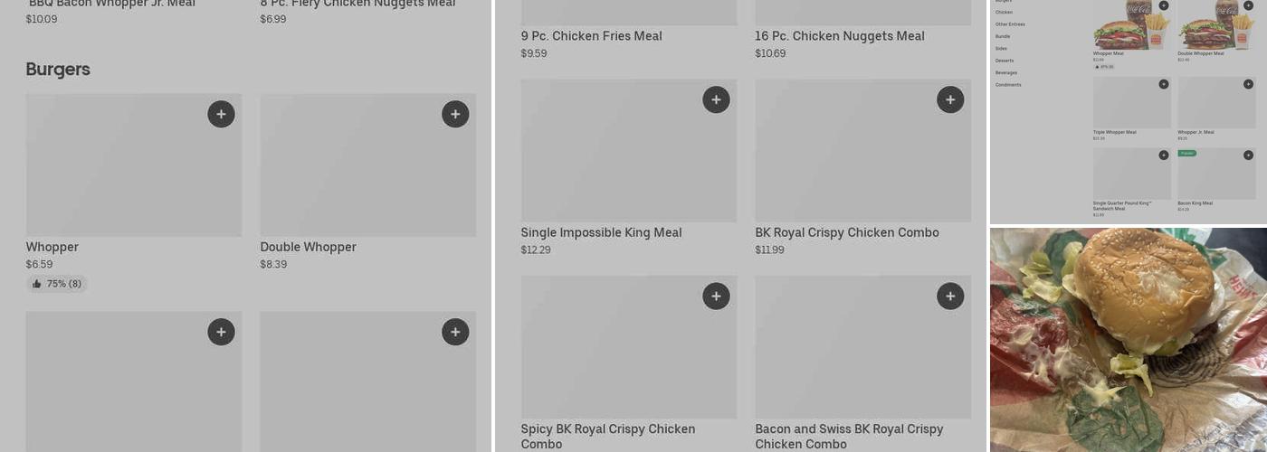 Burger King Menu
