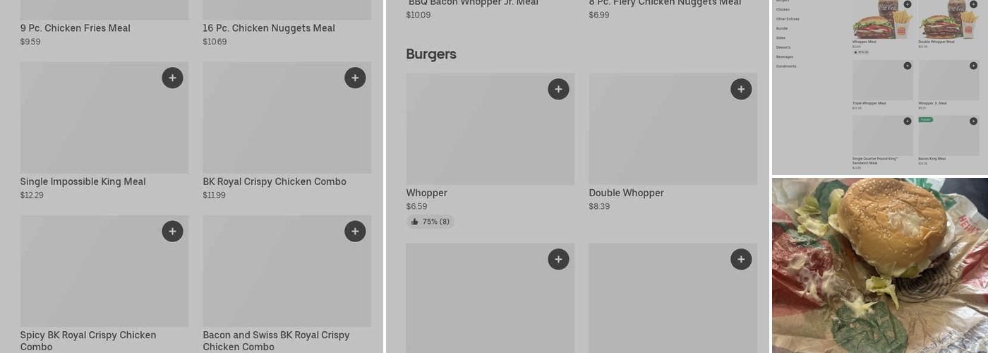 Burger King Menu