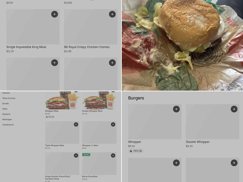 Burger King Menu