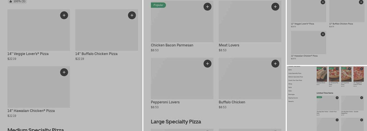Pizza Hut Menu