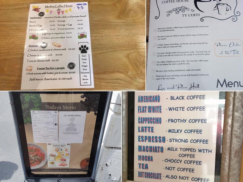 Medina Coffee House Menu