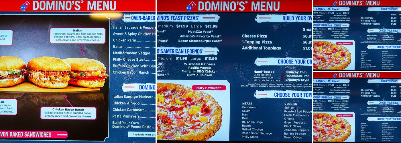Domino's Pizza Menu