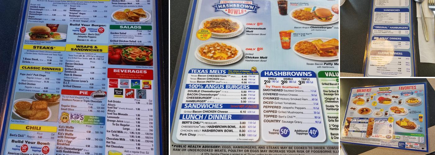 Waffle House Menu