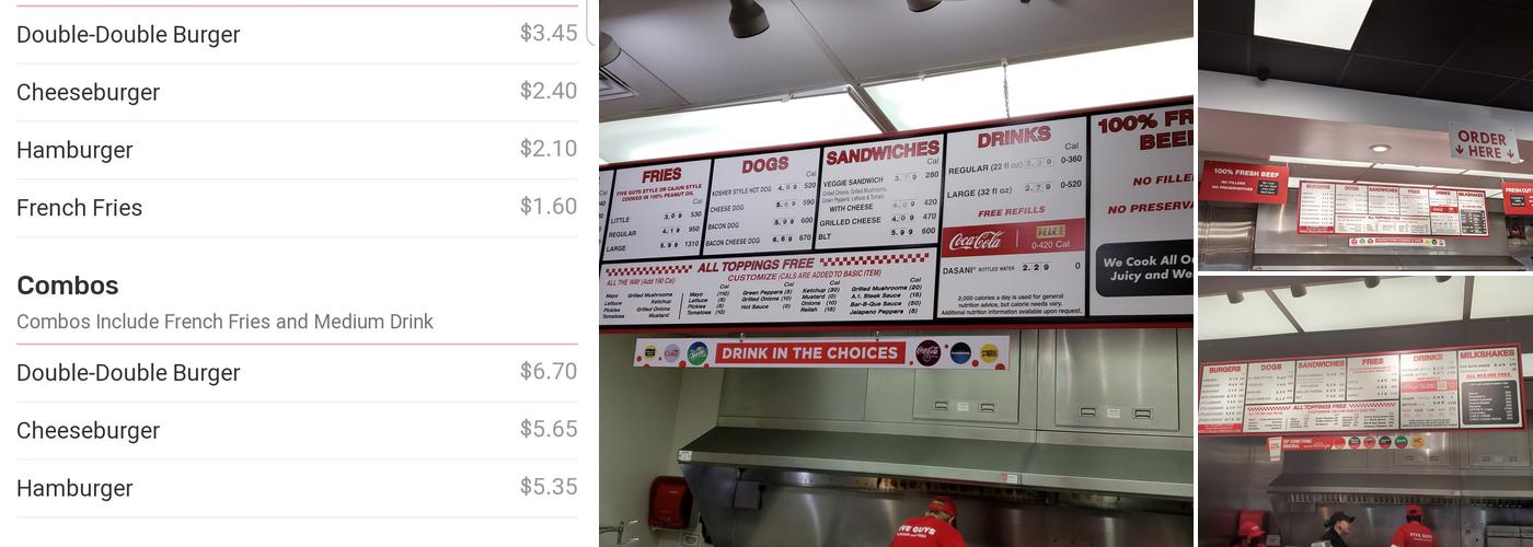 Five Guys Menu