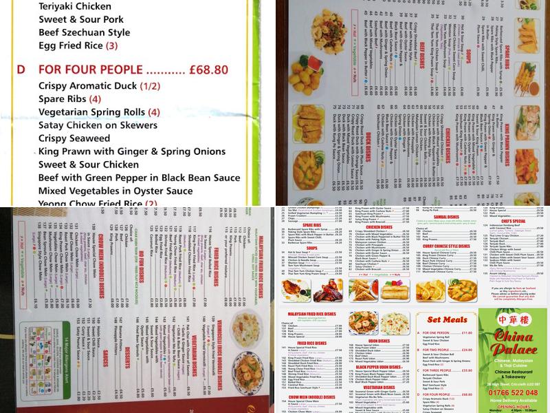 China Palace Menu