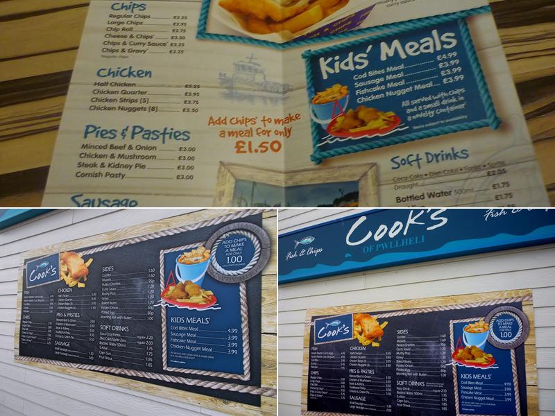 Cook's Fish & Chips Menu