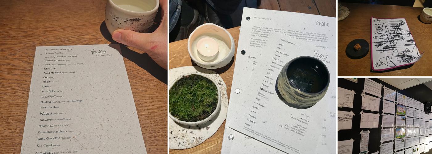 Ynyshir Restaurant and Rooms Menu