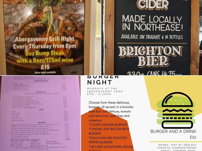 The Abergavenny Arms Menu