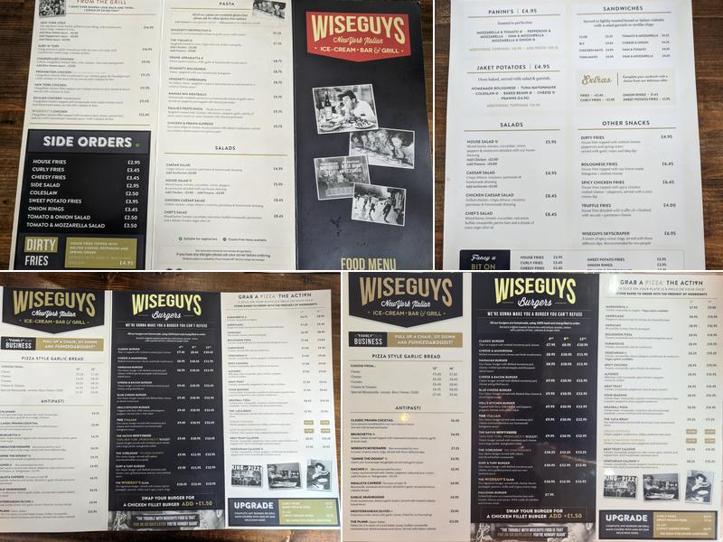 Wiseguys Menu