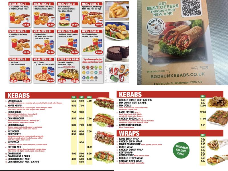 Bodrum Kebabs Menu