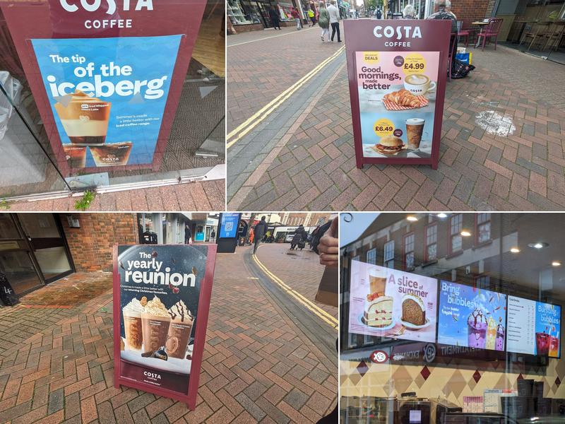 Costa Coffee Menu