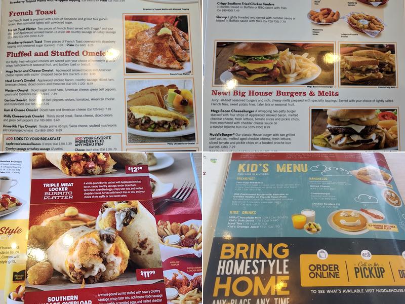 Huddle House Menu
