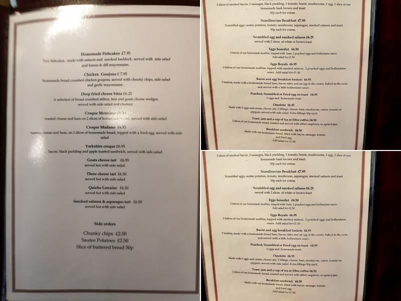 TC Patisserie Menu