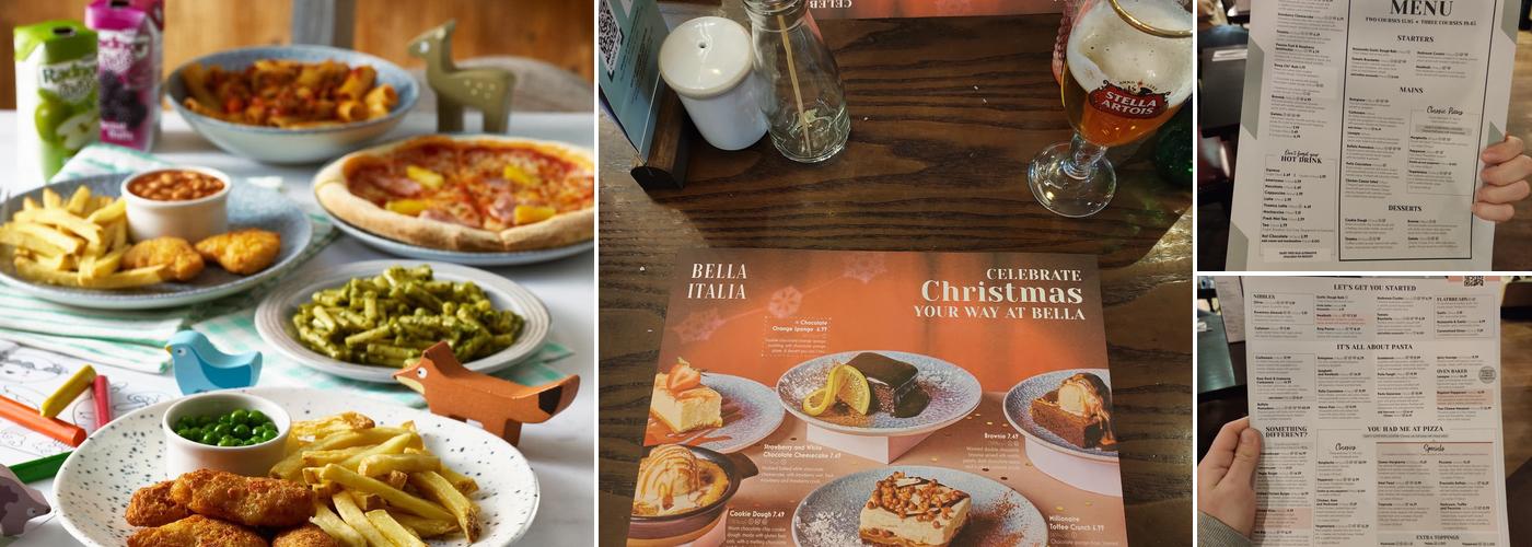 Bella Italia - Northampton Menu