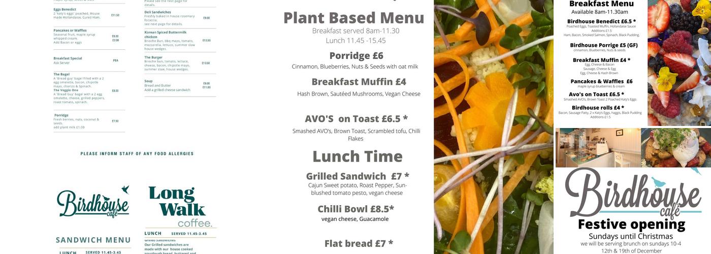 Birdhouse Cafe Menu