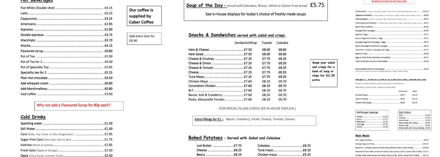 The Chatterbox Menu