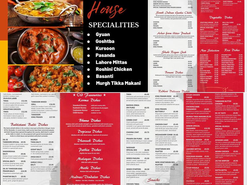 Dil Se Portlethen Menu