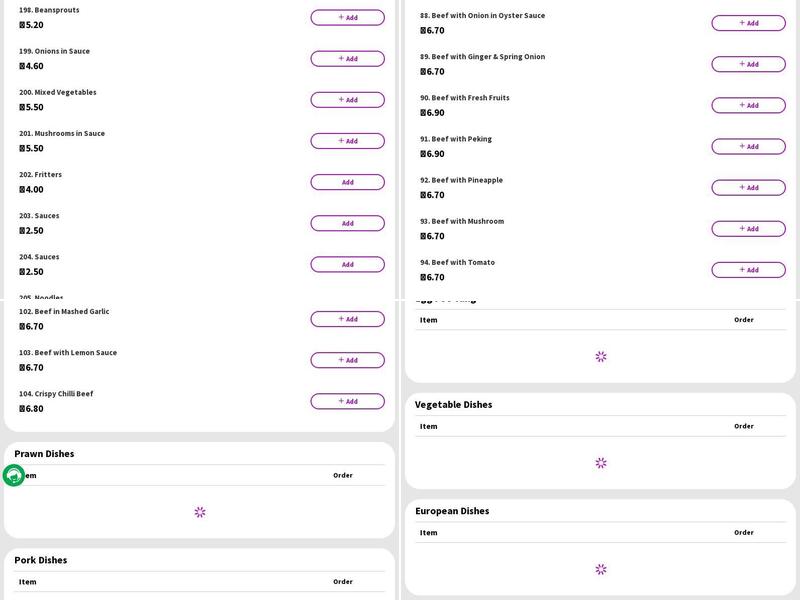 Slowboat Takeaway Menu