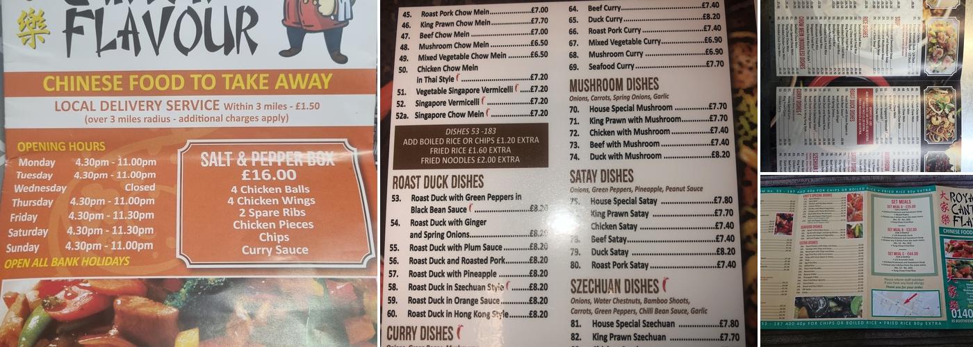 Royal Canton Takeaway Menu