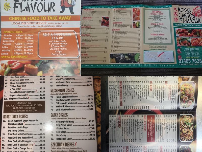 Royal Canton Takeaway Menu