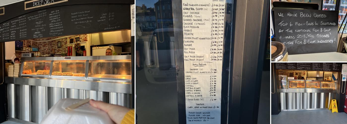 Deep Sea Fish and Chip Shop Menu