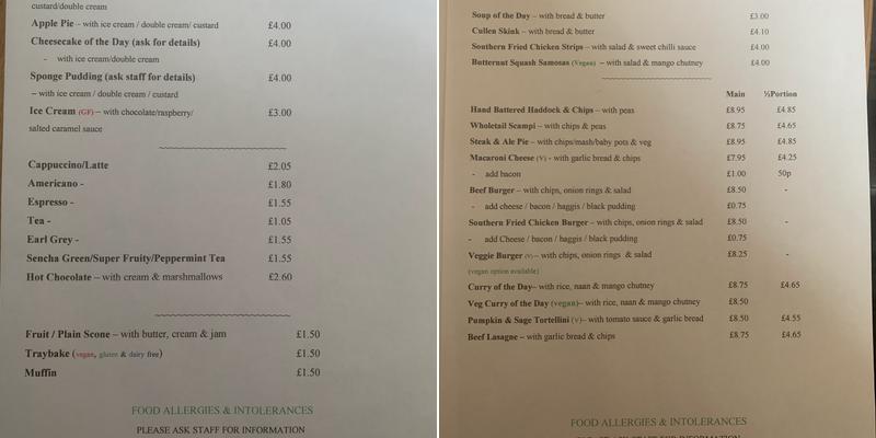 The Village Inn Menu