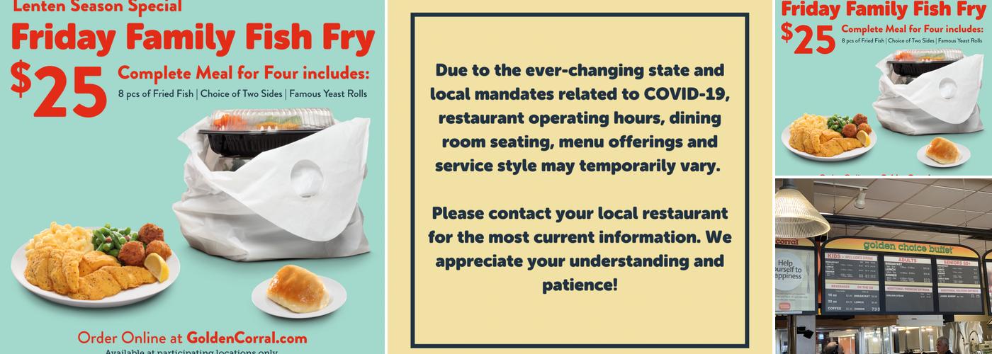 Golden Corral Buffet & Grill Menu