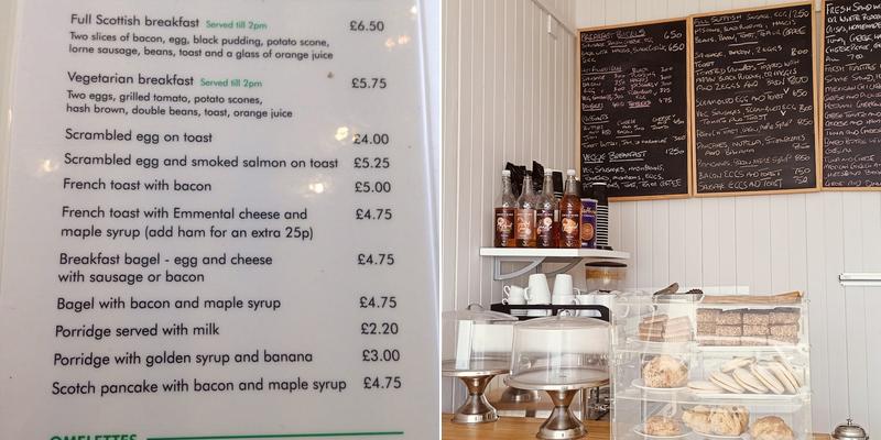 The Dancing Midge Cafe Menu