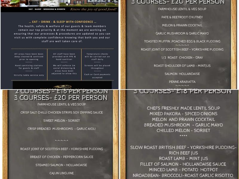 The Lauriston Hotel Menu