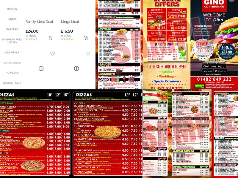 Gino Cottingham Menu