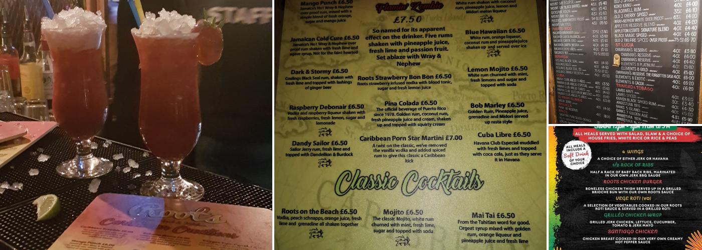 Roots Rum Shack and Kitchen Menu