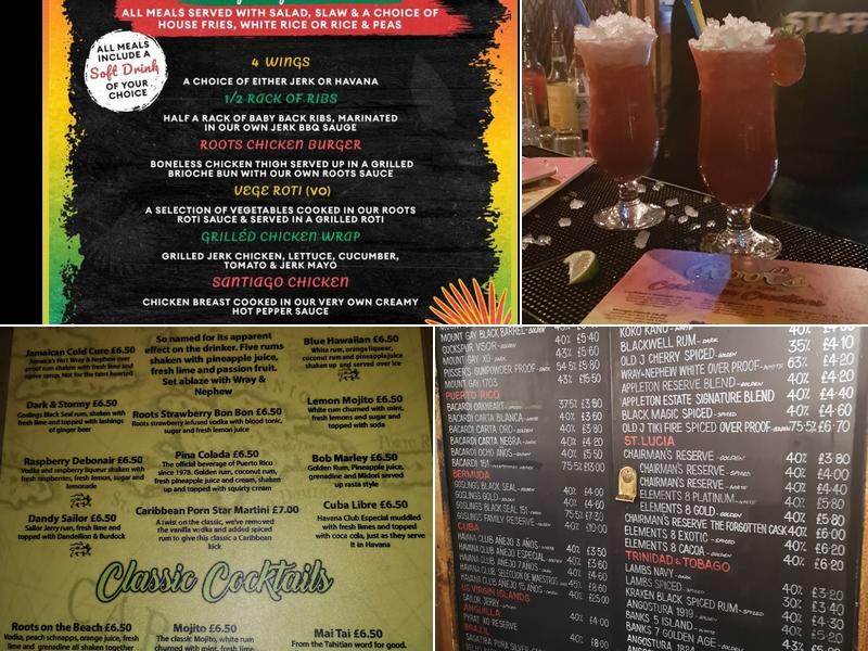 Roots Rum Shack and Kitchen Menu