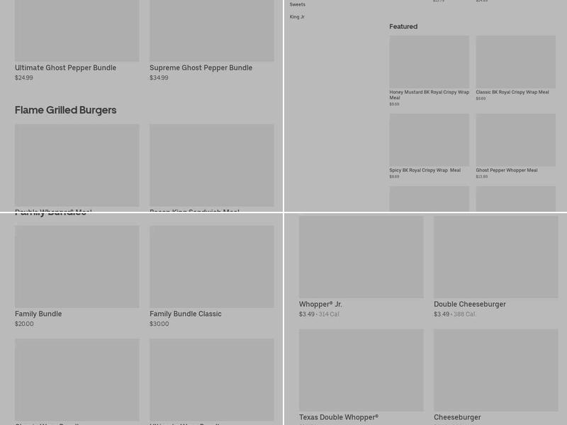Burger King Menu