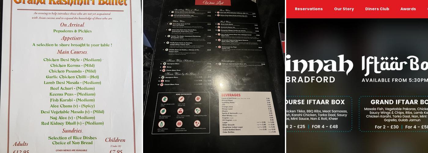 Jinnah | Authentic Kashmiri Cuisine Menu